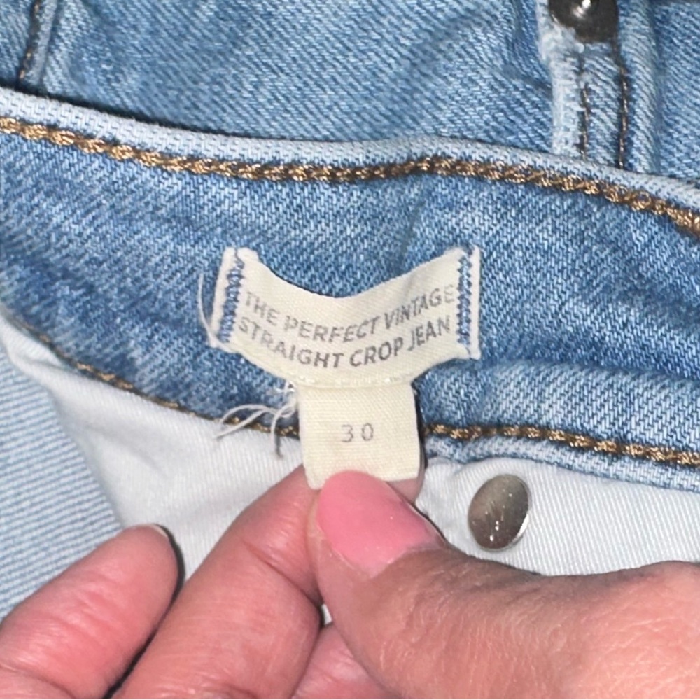 Madewell The Perfect Vintage Straight Crop Jean Size 30 - Picture 6 of 9
